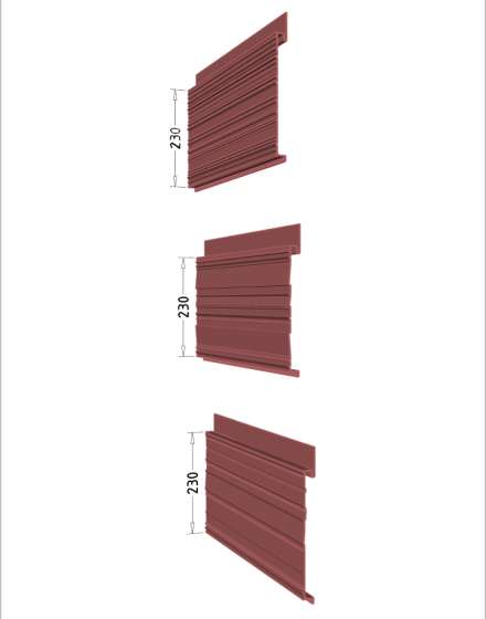 Алюминиевая панель RD.S 1, RD.S 2, RD.S 3